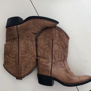 Old West 829 Leather Kids Boots 